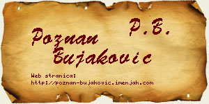 Poznan Bujaković vizit kartica